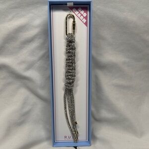 Silver Bling Braided Bag Charm